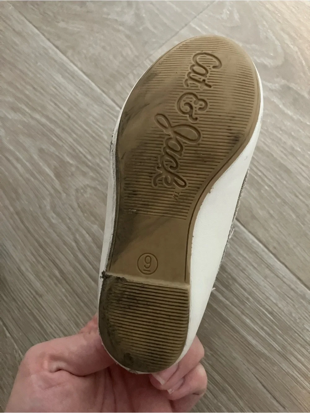 Cat & Jack Girls Cream Ballet Flats with Bow